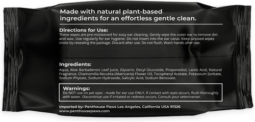 Show full view: Penthouse Paws Hypoallergenic Unscented Dog & Cat Ear Wipes, 80 count slide 2 of 6