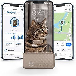Tractive Smart Cat GPS Tracker with Wellness Monitoring & Breakaway Collar, Brown