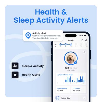 Show full view: Tractive Smart Dog GPS Tracker with Vital Signs Monitoring, Dog Collar Attachment, Green, X-Large slide 5 of 12