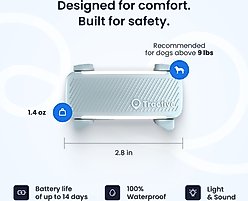 Tractive Smart Dog GPS Tracker with Vital Signs Monitoring, Dog Collar Attachment, Mint slide 2 of 8