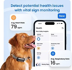 Tractive Smart Dog GPS Tracker with Vital Signs Monitoring, Dog Collar Attachment, Brown slide 2 of 8