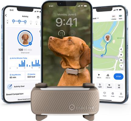 TRACTIVE Smart Dog GPS Tracker with Vital Signs Monitoring, Dog