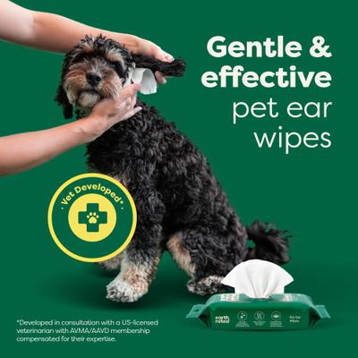 Show full view: Earth Rated Vet-Developed Hypoallergenic Pet Ear Wipes Wild Oat Scent, 70 count slide 2 of 10