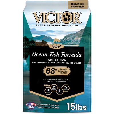 VICTOR VICTOR Gluten-Free Ocean Fish Formula with Salmon Omega-3 Enriched Dry Dog Food, 15-lb bag
