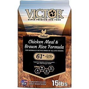 VICTOR Gluten-Free Chicken Meal & Brown Rice Formula Dry Dog Food, 15-lb bag