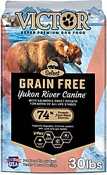 VICTOR Grain-Free Yukon River Canine with Salmon High Protein Dry Dog Food, 30-lb bag