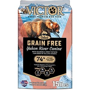 VICTOR Grain-Free Yukon River Canine with Salmon High Protein Dry Dog Food, 15-lb bag