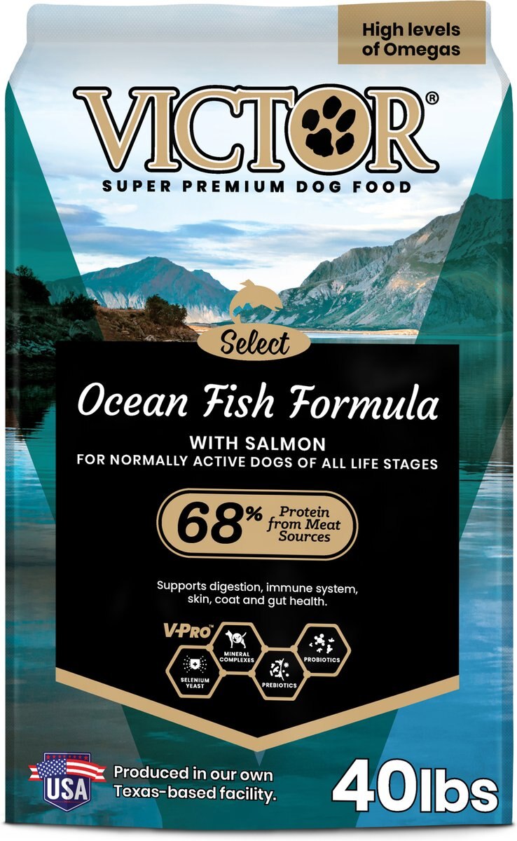 VICTOR Gluten-Free Ocean Fish Formula with Salmon Omega-3 Enriched Dry Dog Food