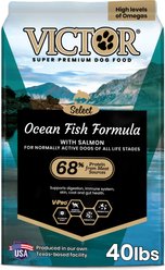 VICTOR Gluten-Free Ocean Fish Formula with Salmon Omega-3 Enriched Dry Dog Food, 40-lb bag