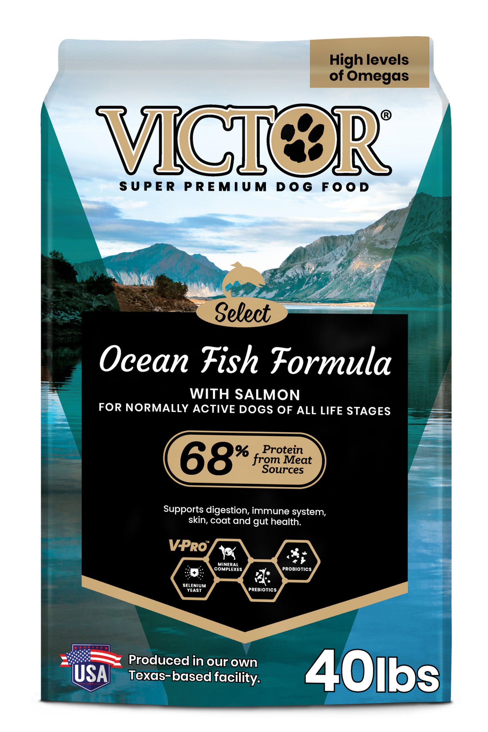 Gluten-Free Ocean Fish Formula with Salmon Omega-3 Enriched Dry Dog Food