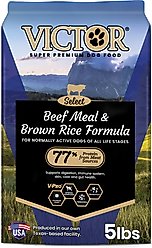 VICTOR Gluten-Free Beef Meal & Brown Rice Dry Dog Food, 5-lb bag