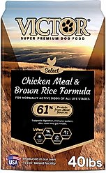 VICTOR Gluten-Free Chicken Meal & Brown Rice Formula Dry Dog Food, 40-lb bag