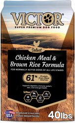 VICTOR Gluten-Free Chicken Meal & Brown Rice Formula Dry Dog Food, 40-lb bag