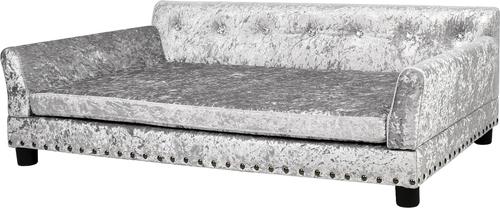 Show full view: BingoPaw Dutch Velvet Couch Dog Bed, Grey, X-Large slide 6 of 11