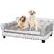 Show in main carousel: BingoPaw Dutch Velvet Couch Dog Bed, Grey, Large slide 9 of 12