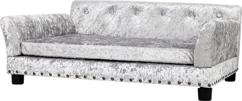 Show full view: BingoPaw Dutch Velvet Couch Dog Bed, Grey, Large slide 6 of 12