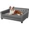 Show in main carousel: BingoPaw Microfiber Dog Sofa Bed, Grey, Large slide 6 of 10