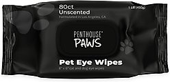 Penthouse Paws Dog & Cat Eye Care & Tear Stain Remover Wipes, White, 80 count