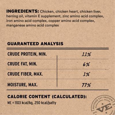 Show full view: Vital Essentials Frozen Raw Patties Grain-Free Chicken Entree Dog Food, 6-lb bag slide 4 of 10