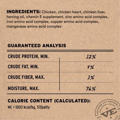 Show full view: Vital Essentials Frozen Raw Mini Patties Grain-Free Chicken Entree Cat Food, 84-oz bundle  slide 4 of 10