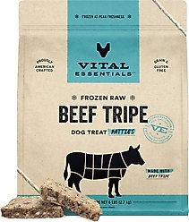 Vital Essentials Frozen Raw Patties Grain-Free Beef Tripe Dog Treat Patties Grain-Free, 6-lb bag