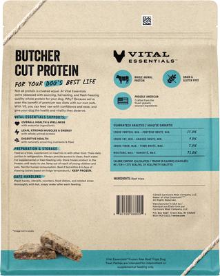 Show full view: Vital Essentials Frozen Raw Patties Grain-Free Beef Tripe Dog Treat, 6-lb bag slide 3 of 10