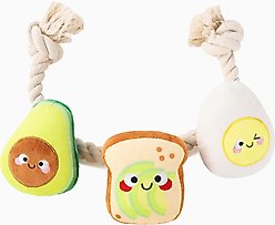 HugSmart Pet Avocado Collection Toast & Egg Dog Toy