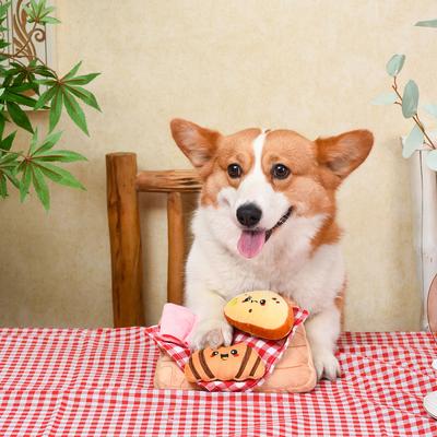 Show full view: HugSmart Pet Picnic Time Charcuterie Board Dog Toy slide 6 of 9