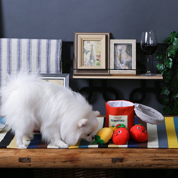 Show full view: HugSmart Pet Food Party Tomato Can Dog Toy slide 7 of 7