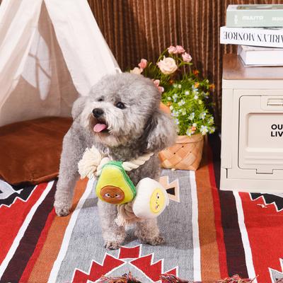 Show full view: HugSmart Pet Avocado Collection Toast & Egg Dog Toy slide 5 of 8