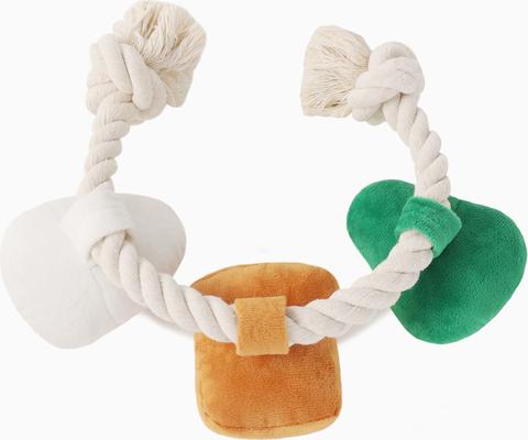 Show full view: HugSmart Pet Avocado Collection Toast & Egg Dog Toy slide 2 of 8