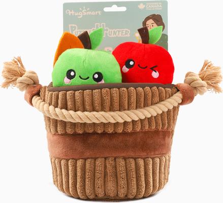 Show full view: HugSmart Pet Autumn Tailz Apple Basket Dog Toy slide 4 of 9