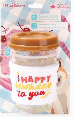Show full view: HugSmart Pet Yappy Birthday Brown Birthday Coffee Dog Toy slide 4 of 7