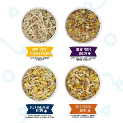 Show full view: Weruva Meals 'n More Doggie Duo Variety Pack Grain-Free Wet Dog Food, 3.5-oz cup, case of 4 slide 6 of 11