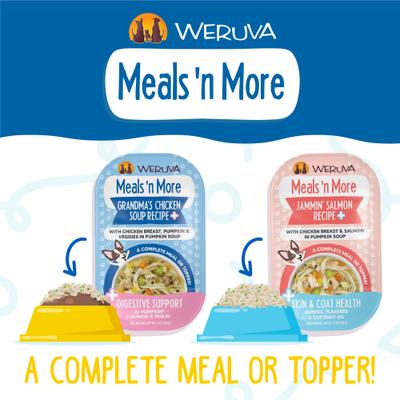 Show full view: Weruva Meals 'n More Doggie Duo Variety Pack Grain-Free Wet Dog Food, 3.5-oz cup, case of 4 slide 8 of 11
