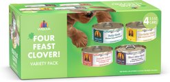 Weruva Four Feast Clover Variety Pack Grain-Free Canned Dog Food, 5.5-oz can, case of 4