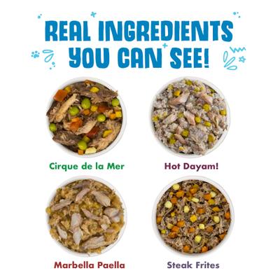 Show full view: Weruva Chicken-Free Just 4 Me Variety Pack Grain-Free Canned Dog Food, 5.5-oz can, case of 4 slide 6 of 11