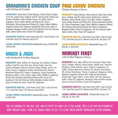 Show full view: Weruva Classic Combo Variety Pack Grain-Free Wet Cat Food, 3-oz can, case of 4 slide 5 of 9