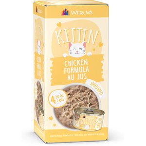 Weruva Kitten Chicken Formula Au Jus Grain-Free Wet Cat Food, 3-oz can, case of 4