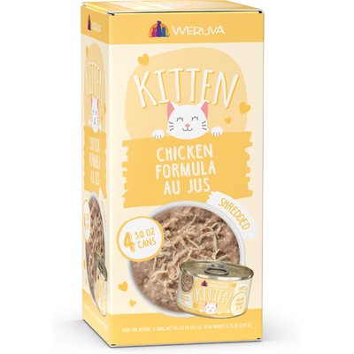 Weruva Weruva Kitten Chicken Formula Au Jus Grain-Free Wet Cat Food, 3-oz can, case of 4