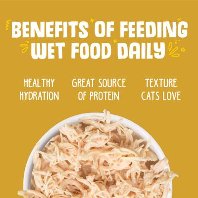 Show full view: Weruva Paw Lickin' Chicken in Gravy Grain-Free Wet Cat Food, 3-oz can, case of 4 slide 4 of 11