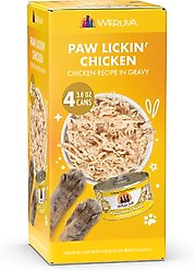 Weruva Paw Lickin' Chicken in Gravy Grain-Free Wet Cat Food, 3-oz can, case of 4