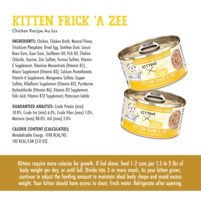Show full view: Weruva Cats in the Kitchen Kitten Frick 'A Zee Chicken in Gravy Grain-Free Wet Cat Food, 3-oz can, case of 4 slide 5 of 14