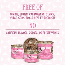 Weruva Cats in the Kitchen Kitty Gone Wild Salmon Au Jus Grain-Free Wet Cat Food, 3.2-oz can, case of 4 slide 2 of 9