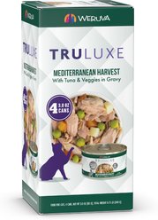 Weruva Truluxe Mediterranean Harvest Tuna & Veggies in Gravy Grain-Free Wet Cat Food, 3-oz can, case of 4