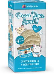 Weruva Classic Press Your Lunch! Chicken Pate Grain-Free Wet Cat Food, 3-oz can, case of 4
