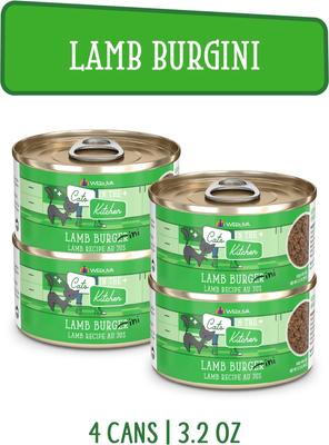 Show full view: Weruva Cats in the Kitchen Lamb Burgini Lamb Au Jus Grain-Free Wet Cat Food, 3.2-oz can, case of 4 slide 3 of 13