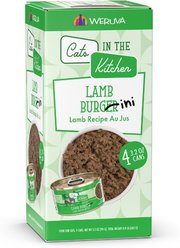 Weruva Cats in the Kitchen Lamb Burgini Lamb Au Jus Grain-Free Wet Cat Food, 3.2-oz can, case of 4
