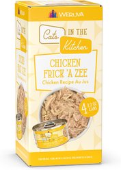 Weruva Cats in the Kitchen Chicken Frick 'A Zee Chicken Recipe Au Jus Grain-Free Wet Cat Food, 3.2-oz can, case of 4