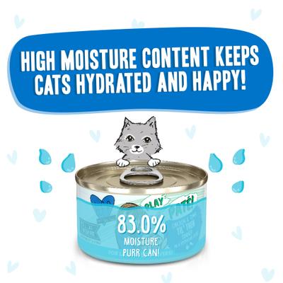 Show full view: BFF Play Pate Lovers Chicken & Tuna Til' Then Grain-Free Wet Cat Food, 2.8-oz can, case of 4 slide 6 of 13